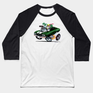 MONSTER MUSCLE 70 Chevelle Green Baseball T-Shirt